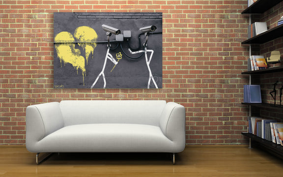 A wall-mounted painting, illustrating a serene landscape with soft colors and gentle brush strokes.