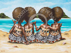 limited edition fijian canvas artwork by andy baker of the bald art company