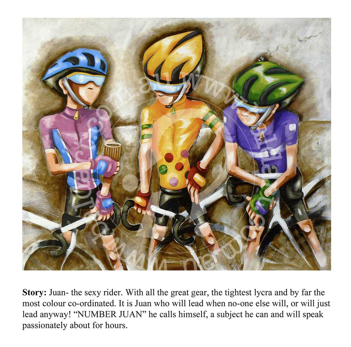cycle series artwork with story by andy baker of bald art