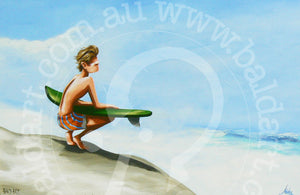 surf art by andy baker of bald art