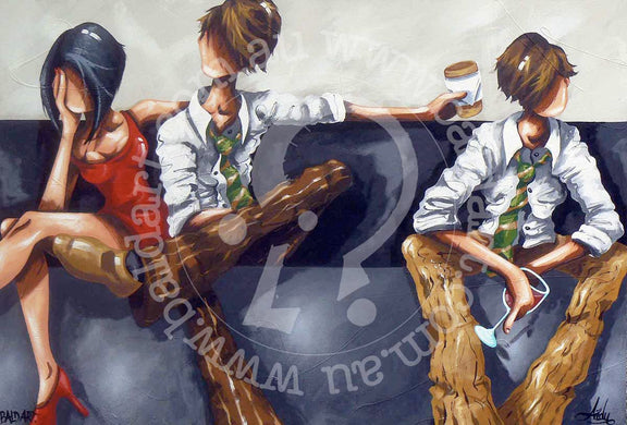 lounge art canvas print by andy baker of bald art