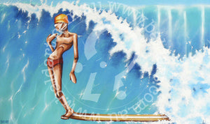 surf artwork limited edition canvas wall art by andy baker of bald art