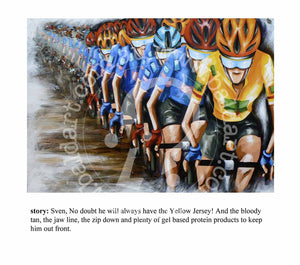 cycle series artwork limited edition print by andy baker of bald art