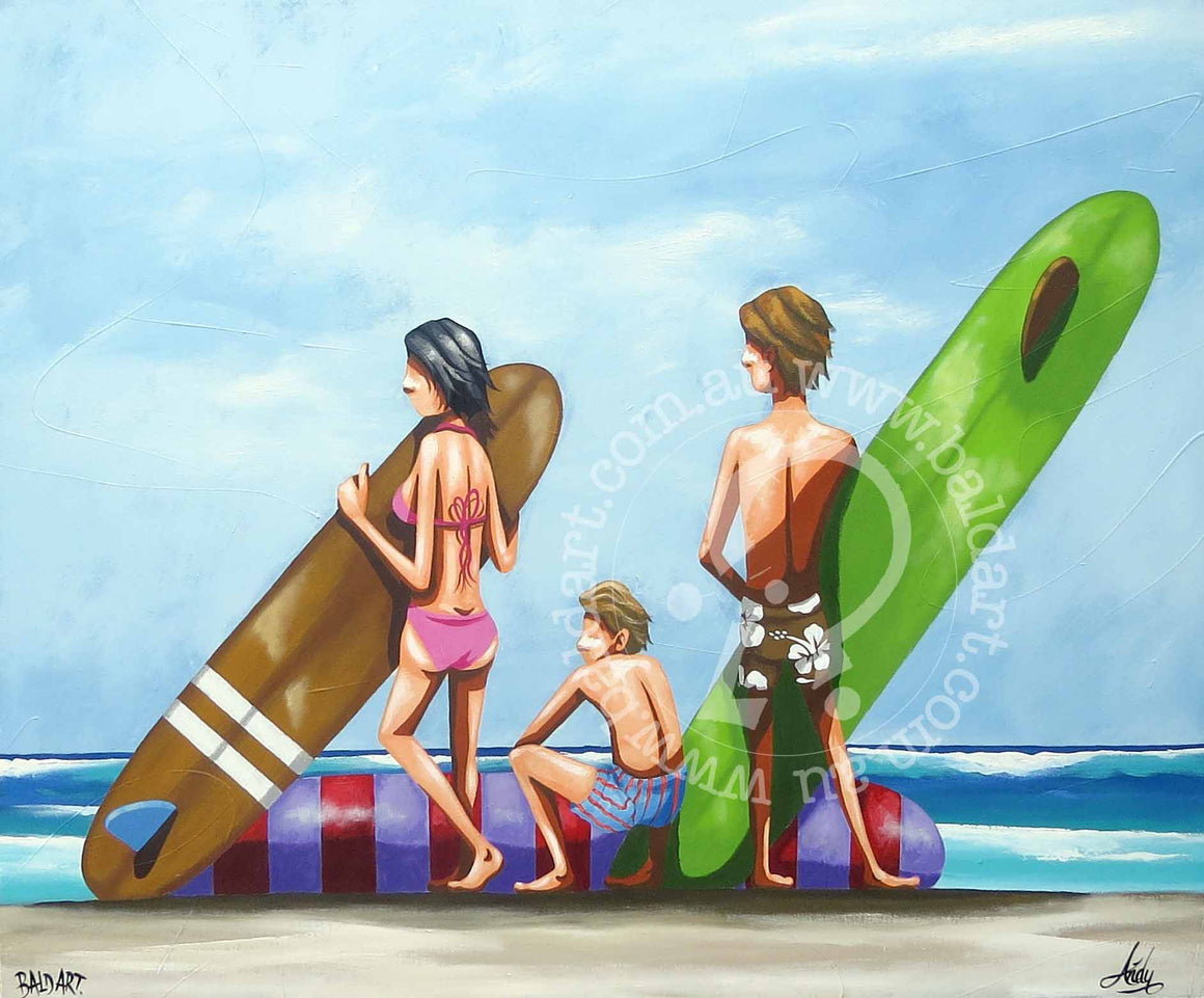 surf artwork by andy baker of bald art